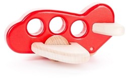 Bajo Holzspielzeug-Flugzeug - Rot