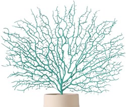 Boltze Home branche décorative plante artificielle corail turquoise 46cm intérieur