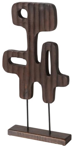 Boltze Home dekorative Skulptur Mangoholz abstrakt modern 51cm braun