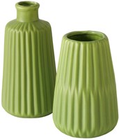 Boltze Home Vase Keramik grün 17cm - moderne Deko Vase
