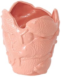 Boltze Home bloempot Vis H22cm roze