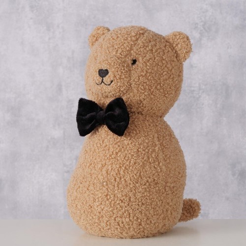 Boltze Home butée de porte ours - peluche polyester marron 22 cm