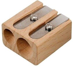 Lyra Anspitzer Holz 2-Loch für Buntstifte und Graphitstifte