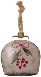 Boltze Home cloche de Noël déco à suspendre avec corde en jute 11,5x5x12cm métal