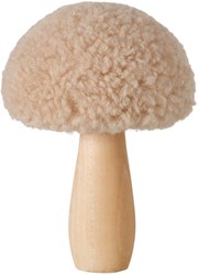 Boltze Home champignon décoratif bois beige déco automne table 11cm