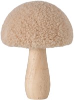 Boltze Home champignon décoratif bois beige déco automne table 14cm