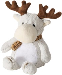 Boltze Home cale-porte renne peluche décoration hiver 19x20x26cm