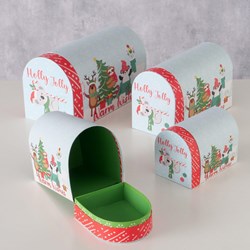 Boltze Home coffrets cadeaux set Hollyjolly carton multicolore cadeau
