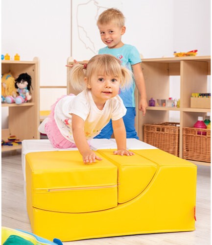Softplay loungebankje GEEL-2