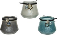 Bougie parfumée Decoris en verre bougie d’ambiance Ø7,3x6,8cm multi parfum