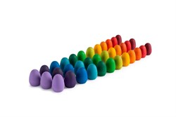 Grapat Holzspielzeug Mandala Regenbogen Eier Set 36 Stück
