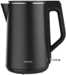 Tomado Wasserkocher doppelwandig 1,5L 2200W schwarz Cool-Touch Küche