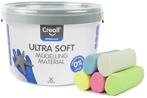 Creall Modelliermasse Pastell - ultra soft Knete 1100g für Kinder
