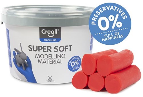 Creall Modelliermasse rot - superweiche Knete Eimer 1750g-2