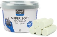 Creall Modelliermasse weiß - superweiche Knete Eimer 1750 Gramm