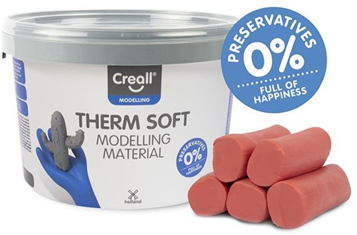 Creall Modelliermasse rot - weiche Knete für Kinder und kreatives Spielen-2