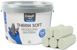 Creall Knete weiß - Therm Soft Modelliermasse 2000g für kreativen Spaß