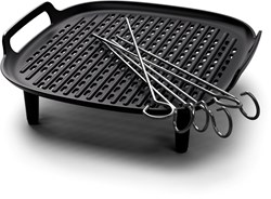 Philips accessoire grill Airfryer XXL - plaque et brochettes - noir