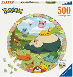 Legpuzzel Rond Pokemon, 500st.