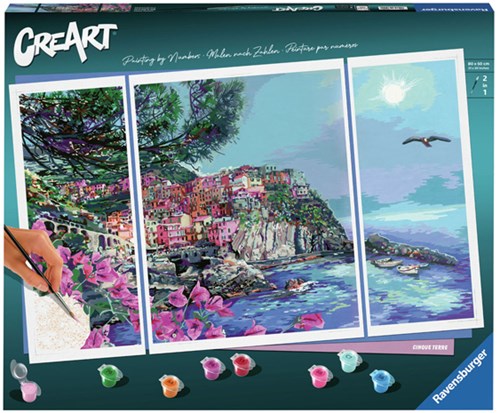 Ravensburger peinture par numéros - CreArt Romantic Cinque Terre kit de peinture