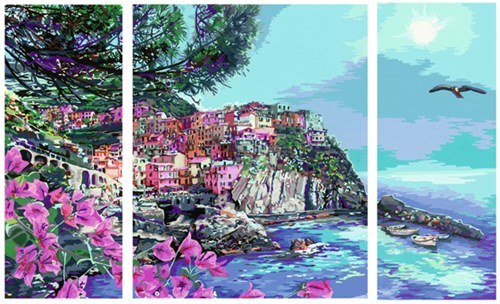 Ravensburger peinture par numéros - CreArt Romantic Cinque Terre kit de peinture-2