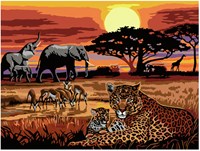 Ravensburger peinture par numéros - Savannah Landscapes jouet créatif-2
