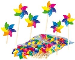 GIOBAS Regenbogen-Windmühle Mini 30 cm