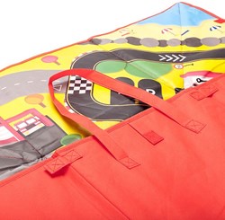 EurekaKids tapis de jeu routier et boîte de rangement - jouet éducatif