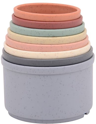 Un monde heureux, gobelets empilables en bioplastique 22281-3