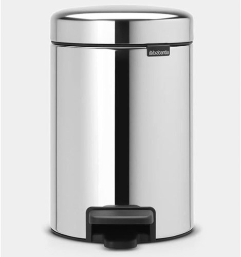 Brabantia Treteimer Abfalleimer 3 Liter Brilliant Stahl Badezimmer
