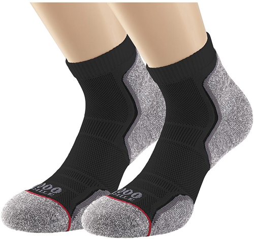 1000 Mile Laufsocken Damen recycelt Twin Pack schwarz Sport
