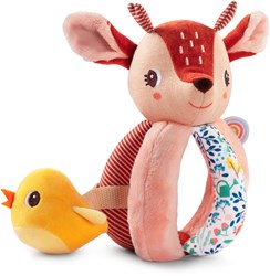 Lilliputiens Greif-Rassel Babyspielzeug Stella - weiche Rassel für kleine Hände