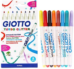 Giotto feutres pailletés Turbo 8 pièces - set créatif de feutres