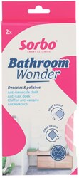 Sorbo chiffon microfibre salle de bain anti-calcaire lot de 2 pièces