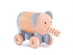 Bajo Tirelire en Bois - Éléphant roulant pour enfants