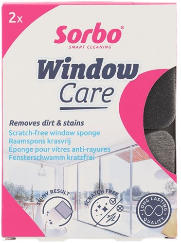 Sorbo lot de 2 éponges pour vitres - nettoyage sans traces
