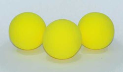 3 foam bal 70mm geel in verp.