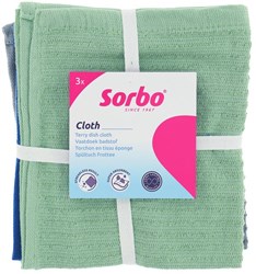 Sorbo chiffons vaisselle éponge lot de 3 - torchons cuisine absorbants