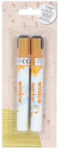 Raam-markers afwasbaar goud set a 2