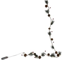Svenska Living Girlande Weihnachtsdekoration red berry pineleaf 20LED 180cm