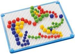 Quercetti Mosaik Spielzeug Stecktafel 100 Pins kreativ