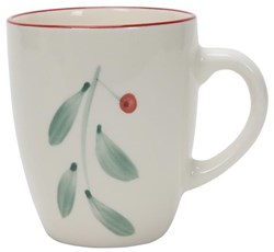 Svenska Living Becher rot Keramik 350ml - stilvolle Tasse für Kaffee und Tee
