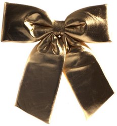 Hangdeco strik 28x28cm goud