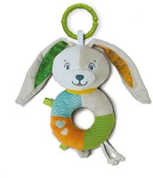 Clementoni Baby Plüsch Rassel Kaninchen - weiches Babyspielzeug Rassel-2