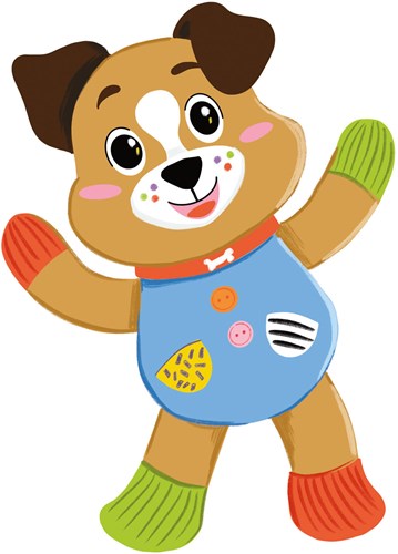Clementoni - Chien en peluche - Jouet bébé - Doux - Multisensoriel-3