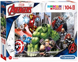 Clementoni Puzzle - Avengers - 104 Teile - Maxi Kinderpuzzle