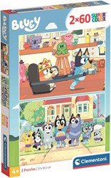 Clementoni puzzle Bluey 2x60 pièces - Puzzle en carton pour enfants