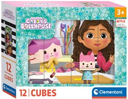 Clementoni Würfelpuzzle Gabby's Dollhouse - 12 Blöcke - Cartoon Puzzle