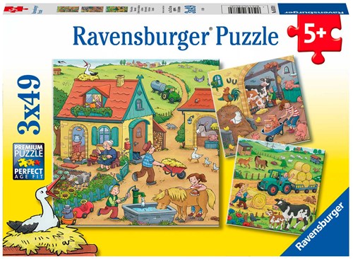 Puzzel 3x49 stukjes Boerderij