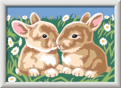 Ravensburger kit peinture par numéros - CreArt lapins duveteux animaux-2